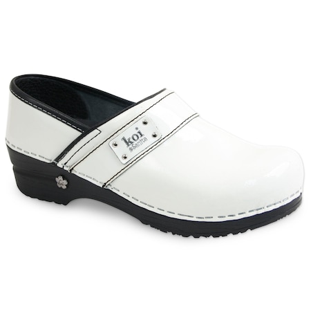 LINDSEY Women's Closed Back Clog In White, Size 10.5-11, PR